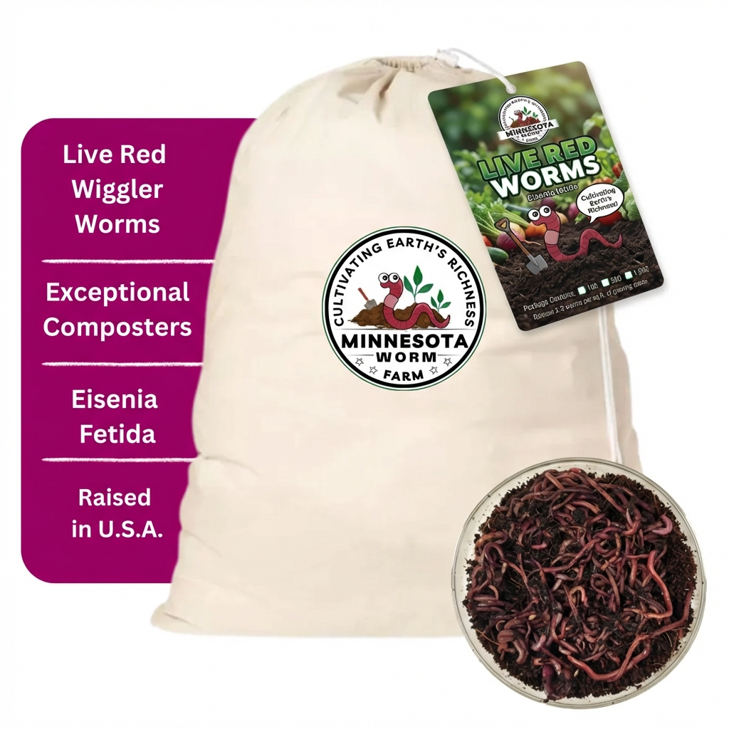 Red Wiggler Composting Worms – Eisenia Fetida for Vermicomposting