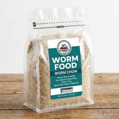 Worm Food – Premium Feed for Composting Worms | Boost Growth, Breeding & Castings (16 oz)